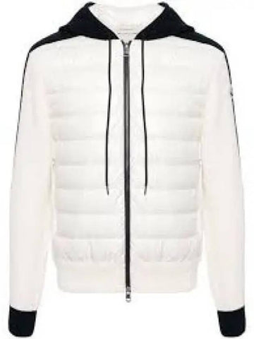 Knit padded cardigan white I30919B00007M3238034 1284001 - MONCLER - BALAAN 1