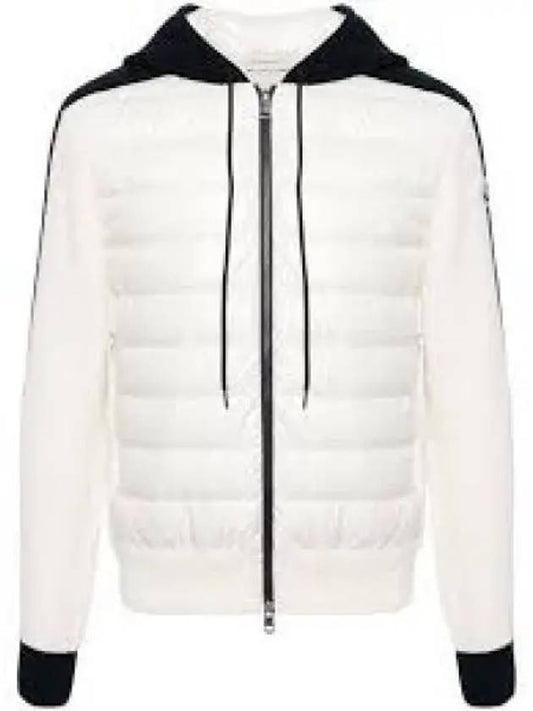 Knit padded cardigan white I30919B00007M3238034 1284001 - MONCLER - BALAAN 1