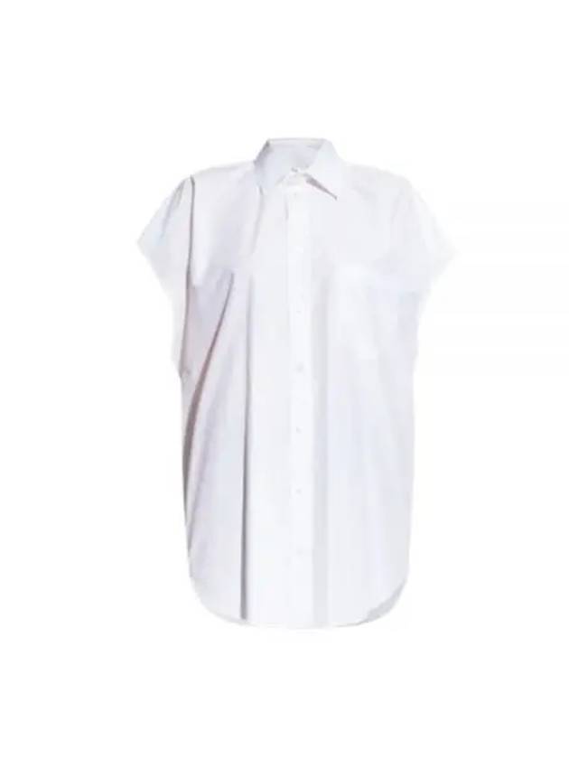 Women's Sleeveless Button-Up Shirt White - BALENCIAGA - BALAAN 2