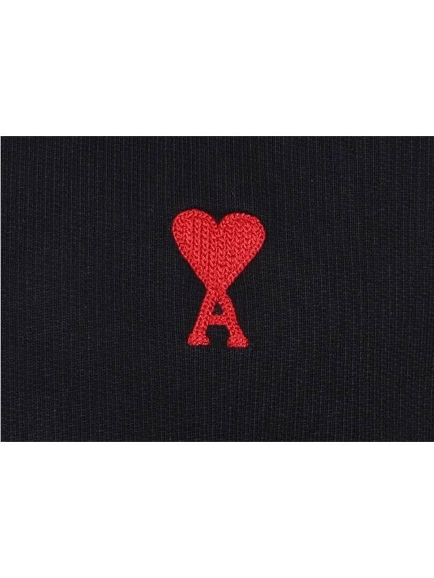 Small Heart Logo Sweatshirt Black - AMI - BALAAN 8