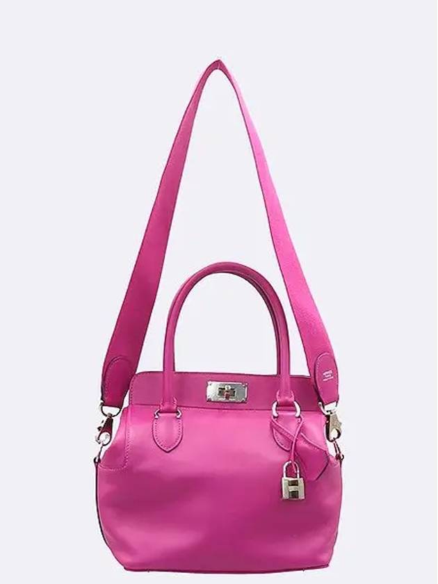 Purple color toolbox 20 tote bag shoulder strap 2 WAY - HERMES - BALAAN 4