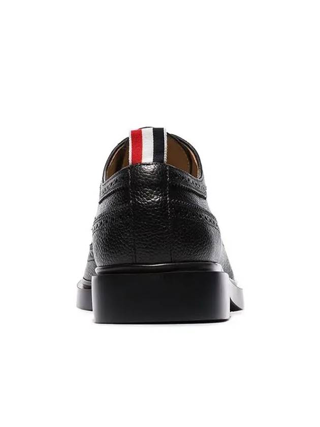 Men's Classic Long Wing Brogue Lace Up Brogue Shoes Black - THOM BROWNE - BALAAN.