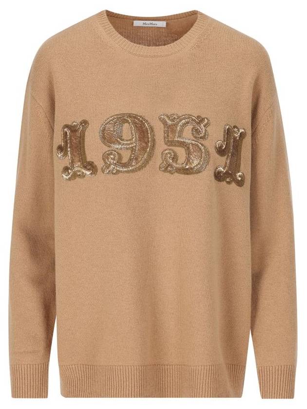 Plata Crew Neck Knit Top Beige - MAX MARA - BALAAN 2