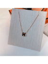 Mini Pop H Pendant Rose Gold & Noir - HERMES - BALAAN 5