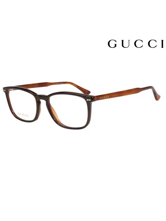 Eyewear Square Acetate Eyeglasses Brown - GUCCI - BALAAN 3