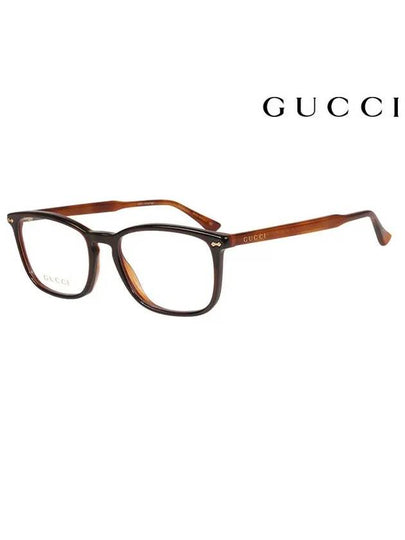 Eyewear Square Acetate Eyeglasses Brown - GUCCI - BALAAN 2