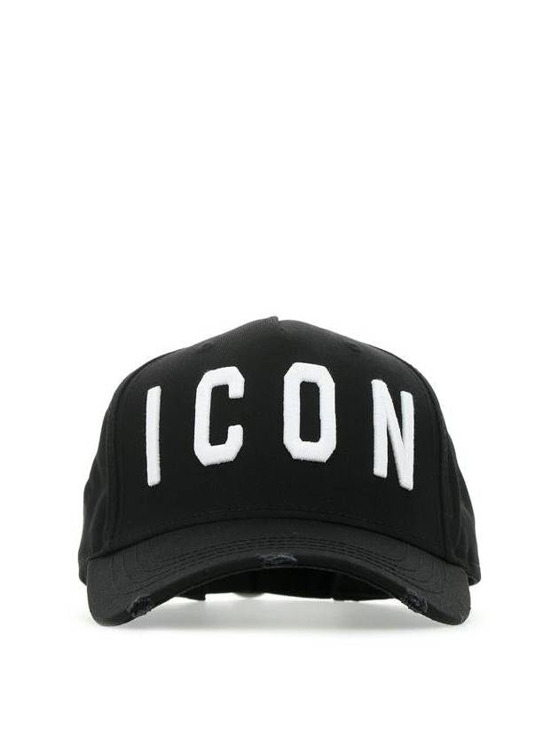 icon embroidery ball cap black white - DSQUARED2 - BALAAN 2