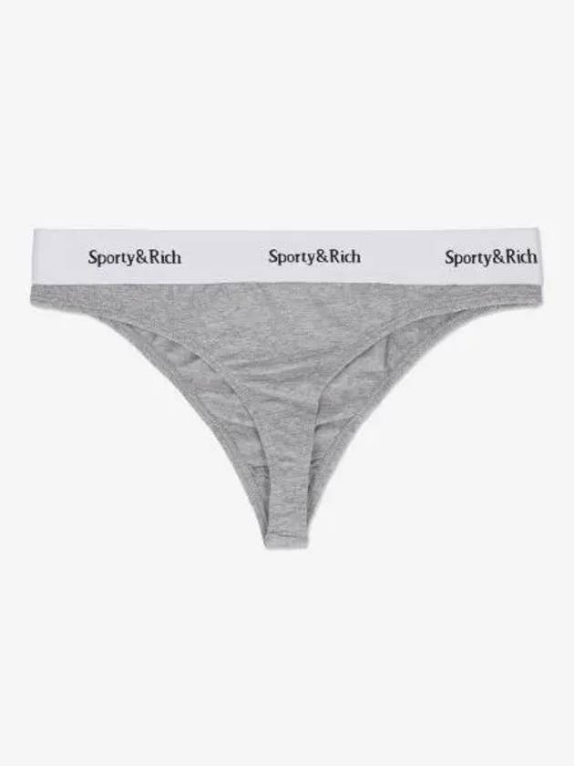 Serif Logo THONG Gray UN1011HG - SPORTY & RICH - BALAAN 1