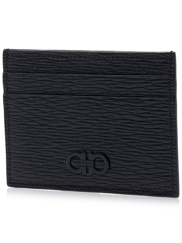 Gancini Card Wallet Black - SALVATORE FERRAGAMO - BALAAN 3