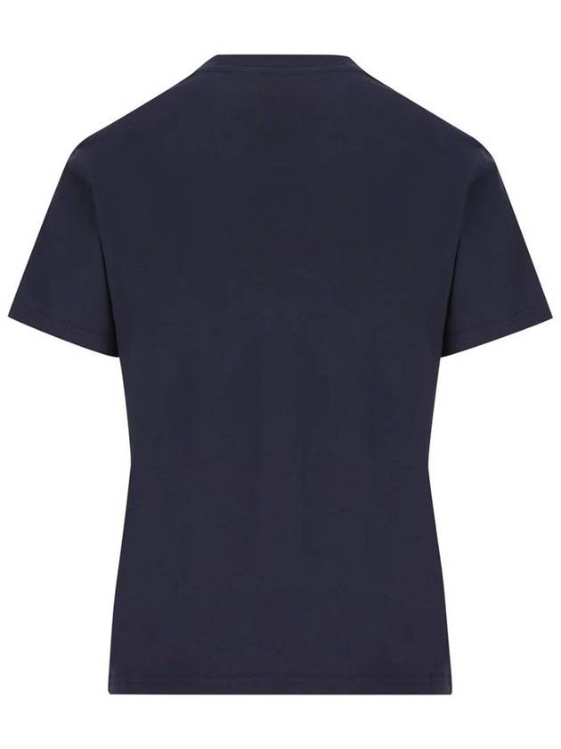 Web Print Cotton Short Sleeve T-Shirt Navy - GUCCI - BALAAN 3