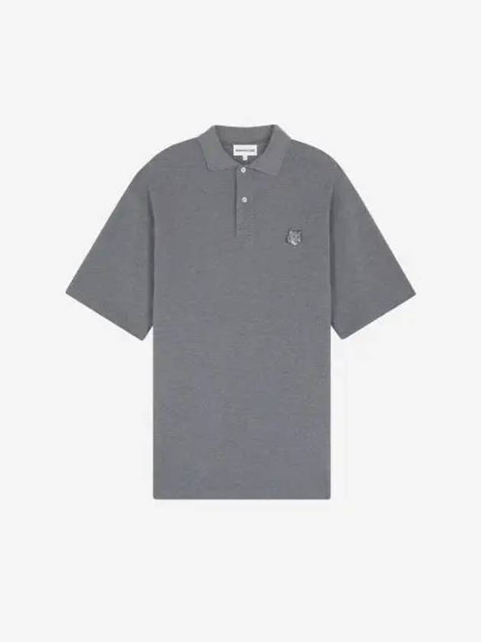 Bold Fox Head Patch Comfort Polo Shirt Grey - MAISON KITSUNE - BALAAN 2