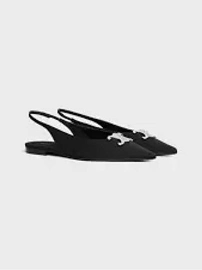 Alma Triomphe Flat Slingback Black - CELINE - BALAAN 2