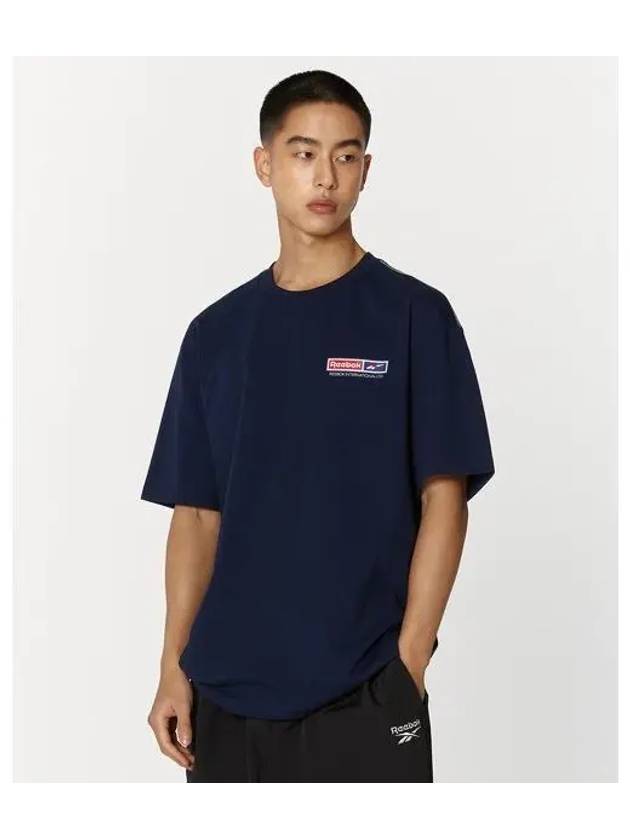 small square t shirt navy - REEBOK - BALAAN 1