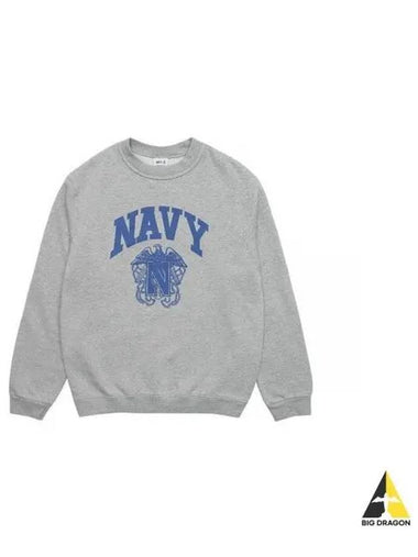 Navy Sweatshirt Heather Gray FGNAVYWD043 - WILD DONKEY - BALAAN 1