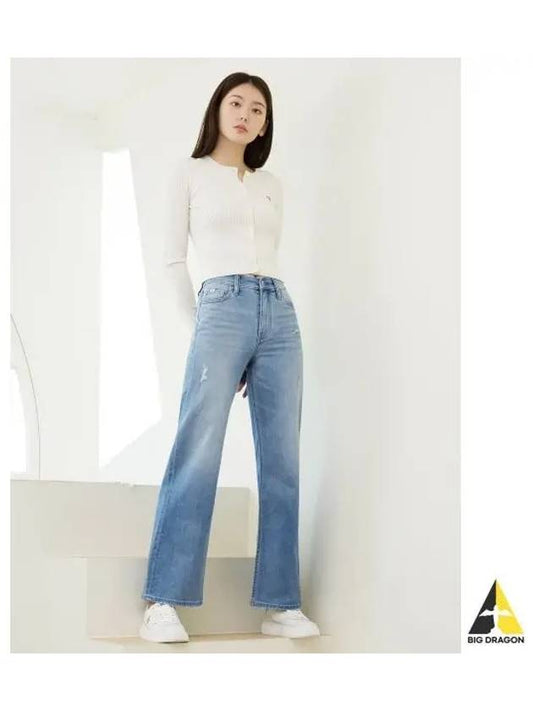 JEANS Yeom Seol hee wearing female light blue high rise wide fit 37 5 functional denim J222907 1AA - CALVIN KLEIN - BALAAN 1