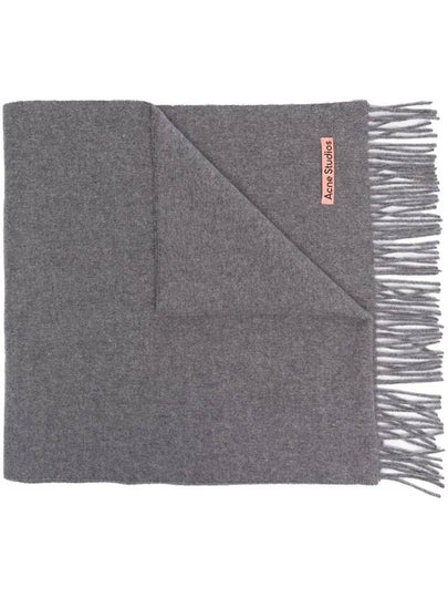 Wool Fringe Scarf Grey Melange - ACNE STUDIOS - BALAAN 2