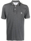 Logo Embroidery Polo Shirt Grey - BRUNELLO CUCINELLI - BALAAN 1