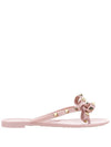 Ribbon Rockstud Flip Flops Water Rose - VALENTINO - BALAAN 5