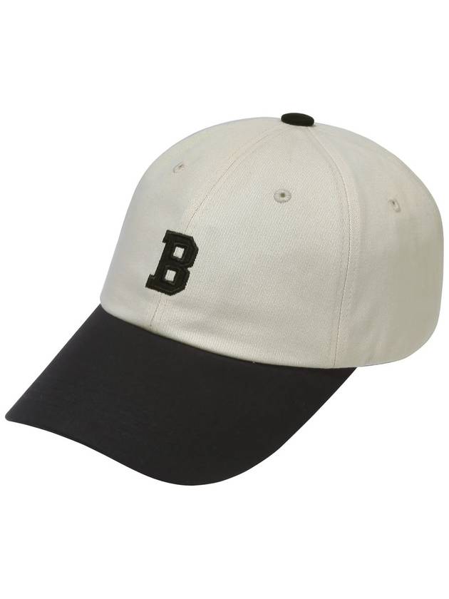 Bee Logo Curve Cap Cream Black - BUTDEEP - BALAAN 1