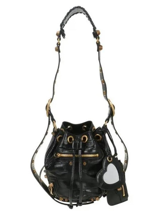 Le Cagole XS Leather Bucket Bag Black - BALENCIAGA - BALAAN 2