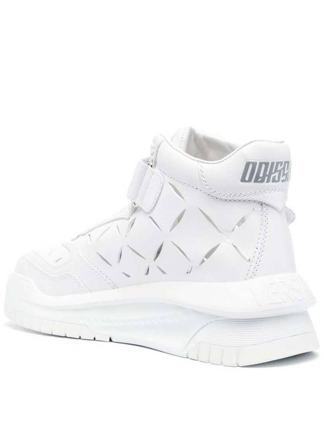 Men's Slashed Oddish High Top Sneakers White - VERSACE - BALAAN 4