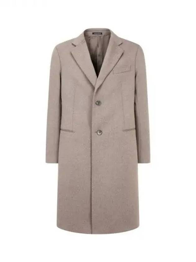 Men s Tailored Collar Soft Wool Coat Dark Beige 271409 - EMPORIO ARMANI - BALAAN 1