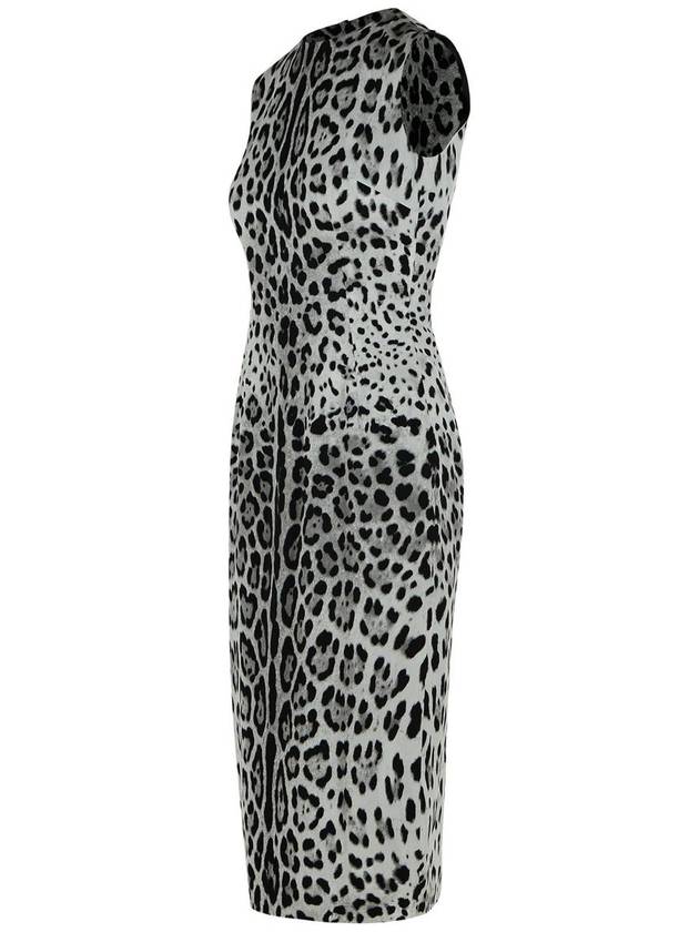 Dolce & Gabbana 'Animalier' Black Silk Dress - DOLCE&GABBANA - BALAAN 2