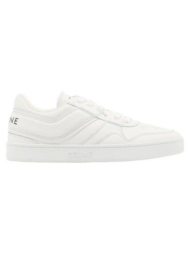 Trainer Calfskin Lace Up Low Top Sneakers White - CELINE - BALAAN 1