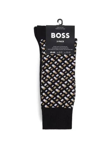 Monogram long socks 2 packs 50515141 001 - BOSS - BALAAN 1