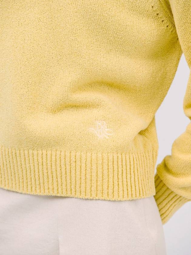 JK Boocle Half Zip Up Knit Top Yellow - JUN BY JUN K - BALAAN 4