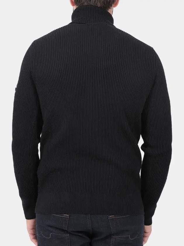 Logo Knit Turtleneck Black - STONE ISLAND - BALAAN 5