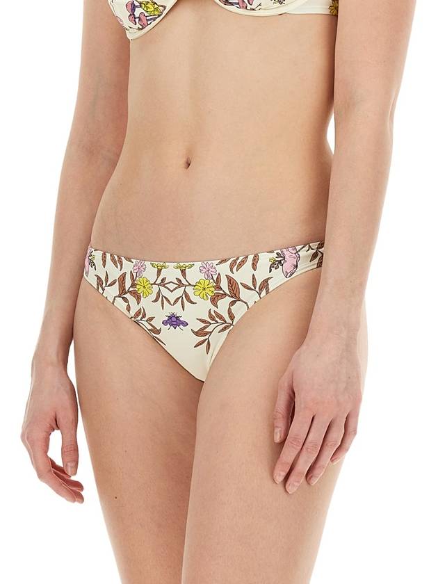 Floral Print Bikini Bottom Ivory - TORY BURCH - BALAAN 4