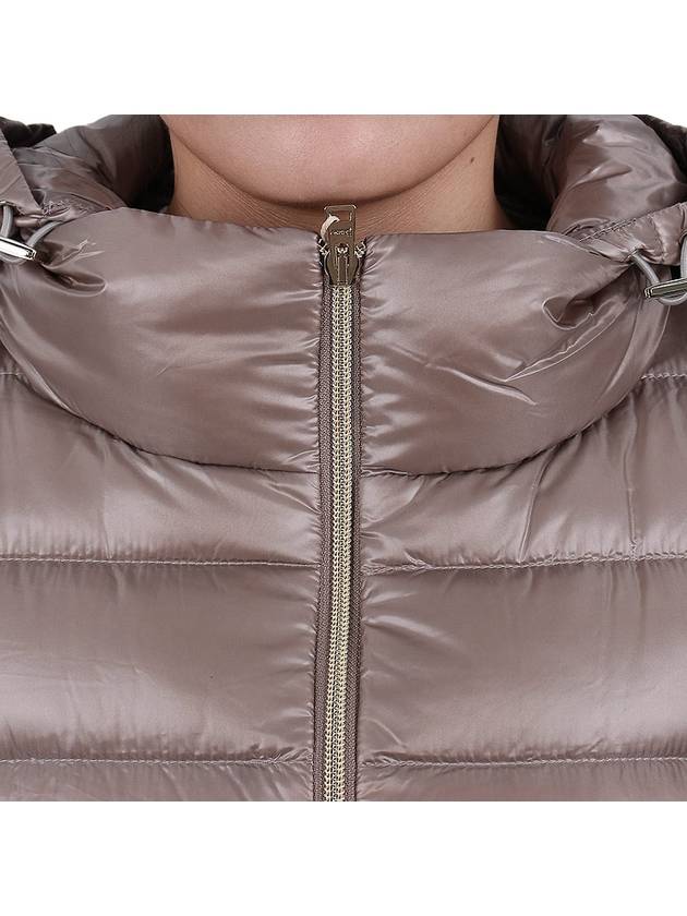 semi glossy hood padded brown - HERNO - 7