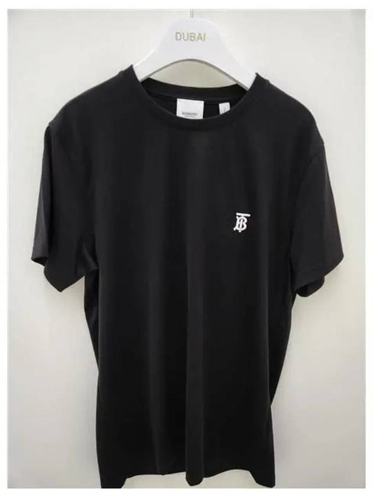 Monogram Motif Cotton Short Sleeve T-Shirt Black - BURBERRY - BALAAN.