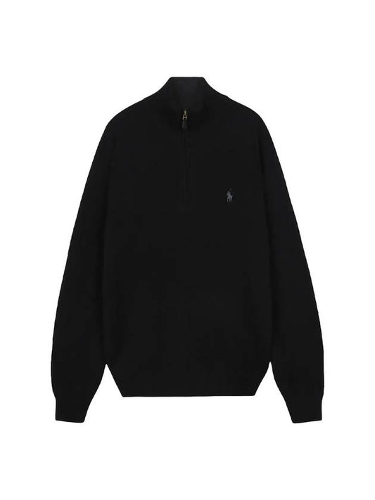 Logo Half Zip-up Sweatshirt Black - POLO RALPH LAUREN - BALAAN 1