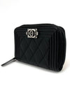 Boy Caviar Zipper Card Wallet - CHANEL - BALAAN 3