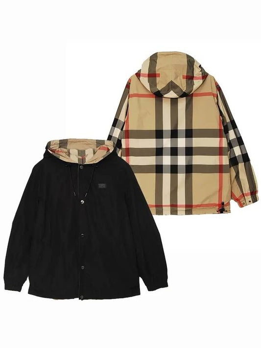 Reversible Check Hooded Jacket Archive Beige - BURBERRY - BALAAN 2