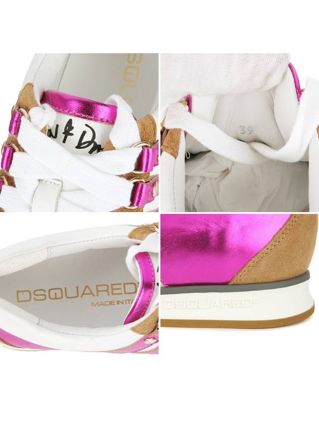 K507 V100 43 Jin Pink Pearl Six Line Sneakers - DSQUARED2 - BALAAN 6