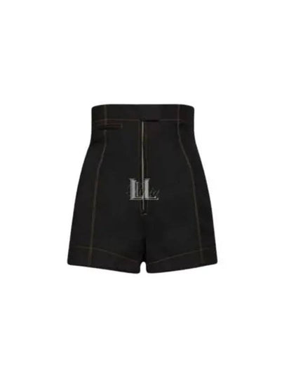 Le Short Areia High Waisted Mini Shorts Black - JACQUEMUS - BALAAN 2