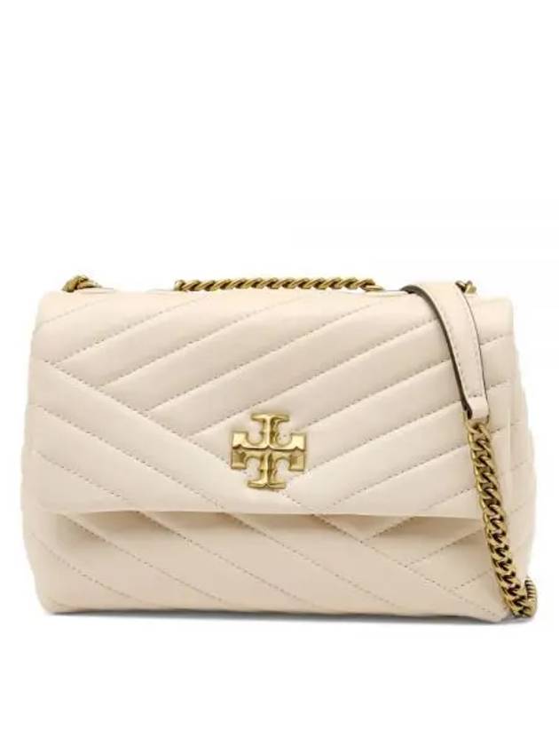 Kira Chevron Convertible Strap Small Shoulder Bag New Cream - TORY BURCH - BALAAN 2