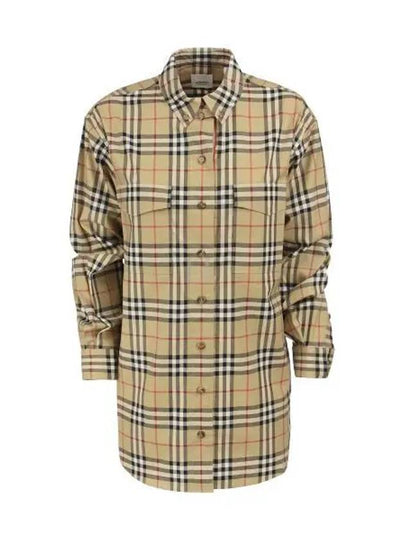 Vintage Check Overfit Shirt Beige - BURBERRY - BALAAN 2