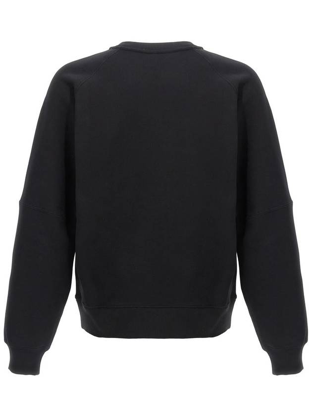 Cotton Sweatshirt Black - SAINT LAURENT - BALAAN 3