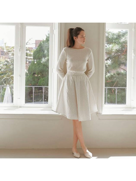 Crum A-line skirt white - TINA BLOSSOM - BALAAN 2