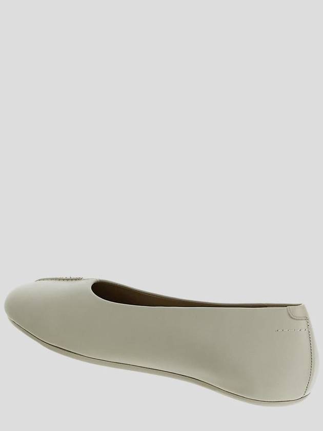 Stitched Out Leather Flats Ivory - MAISON MARGIELA - BALAAN 4