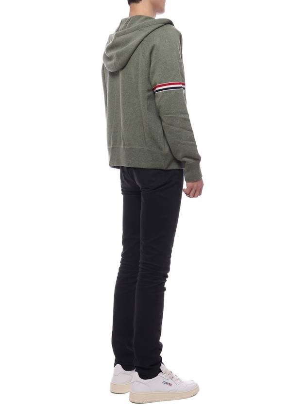 Armband Cashmere Zip-Up Hoodie Dark Green - THOM BROWNE - BALAAN 7