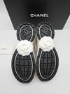 Women CC Logo Fabric Laminated Low Top Sneakers Silver Ivory - CHANEL - BALAAN 8