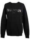 metallic logo sweatshirt - BALMAIN - BALAAN 1