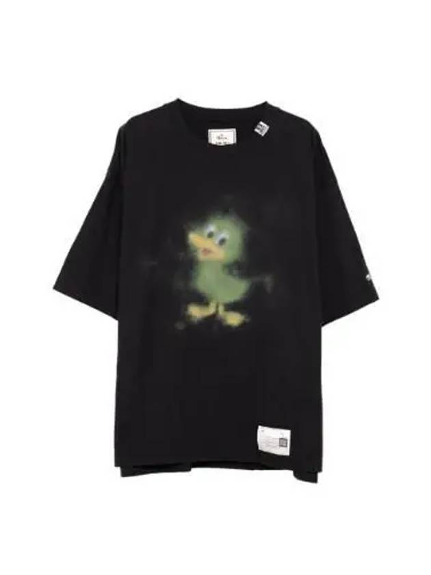 Duck Print Short Sleeve T-Shirt Black - MIHARA YASUHIRO - BALAAN 2