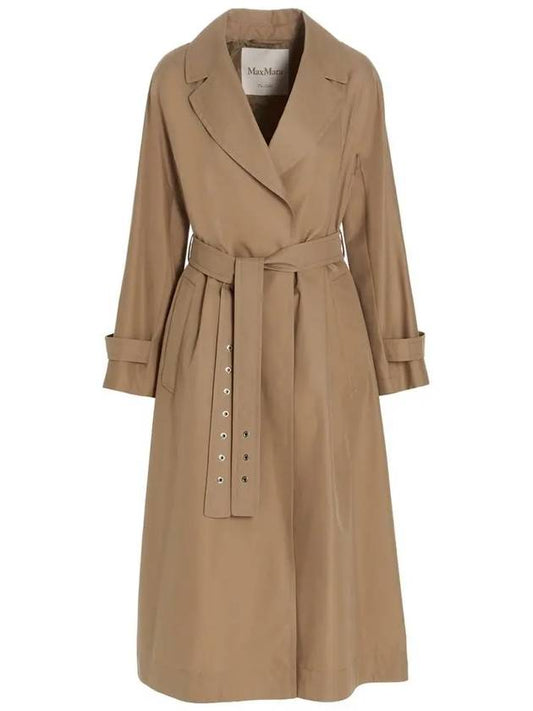 ETrench Gabardine Trench Coat Pale Camel - MAX MARA - BALAAN 2