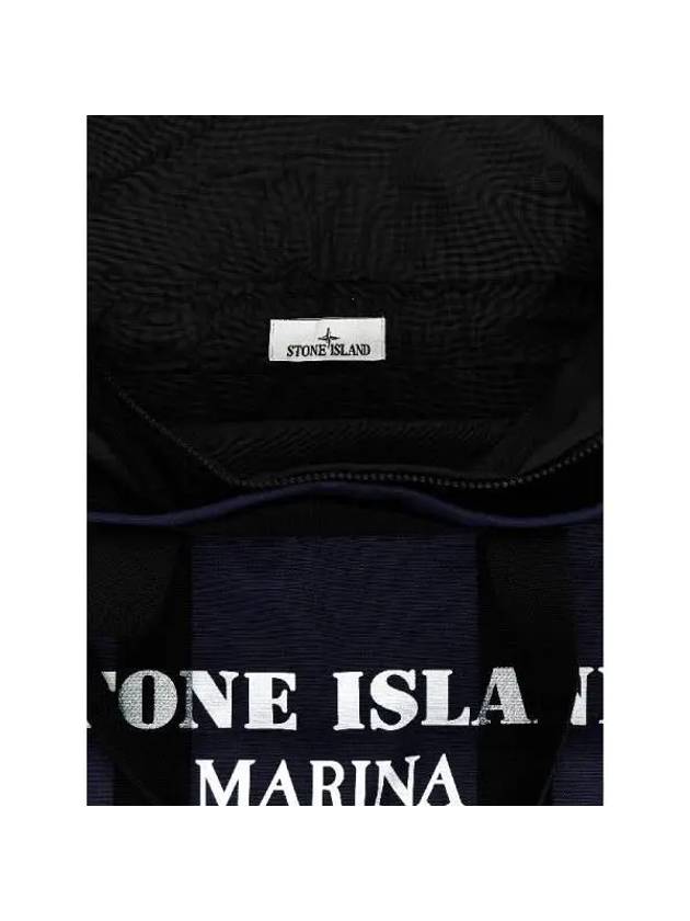 Marina Canvas Tote Bag Blue - STONE ISLAND - BALAAN 5